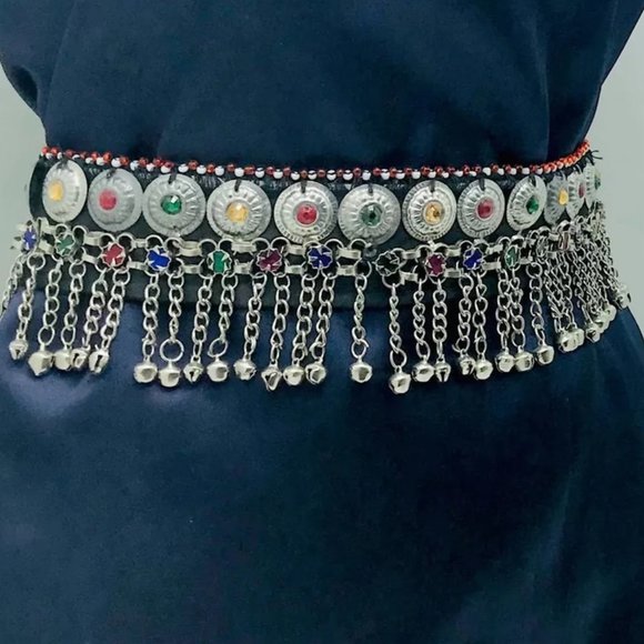 Tribal Belly Belt, Light Weight Belt, Handmade Kuchi Belly Dance Belt - Picture 2 of 12